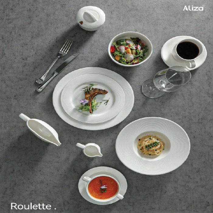 PREMIUM CERAMIC CROCKERY REACTIVE GLAZE ROULETTE PATTREN (HOTEL USE)