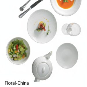 PREMIUM CERAMIC CROCKERY REACTIVE GLAZE FLORAL-CHINA PATTREN (HOTEL USE)
