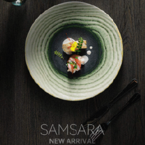 PREMIUM CERAMIC CROCKERY REACTIVE GLAZE SAMSARA PATTREN (HOTEL USE)