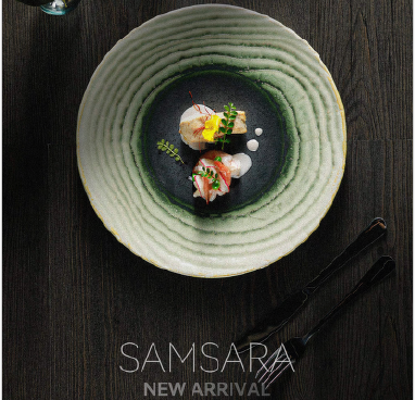 PREMIUM CERAMIC CROCKERY REACTIVE GLAZE SAMSARA PATTREN (HOTEL USE)