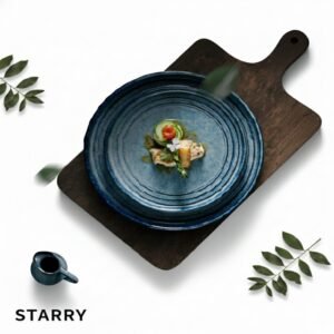 PREMIUM CERAMIC CROCKERY REACTIVE GLAZE STARRY PATTREN (HOTEL USE)