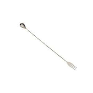 30cm Mirror Finish Barspoon with Fork - Image 5