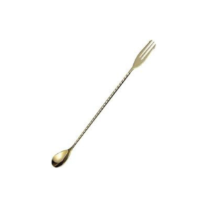 30cm Copper Plated Barspoon with Fork - Image 4