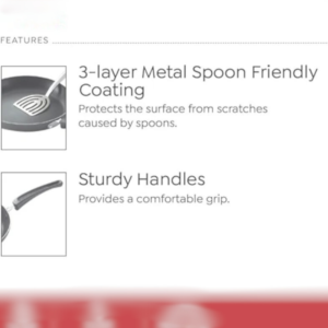 "Frypan" "versatile set" "4" "combo includes" "Durable Design"