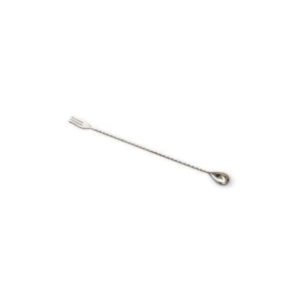30cm Black Plated Barspoon with Fork - Image 2