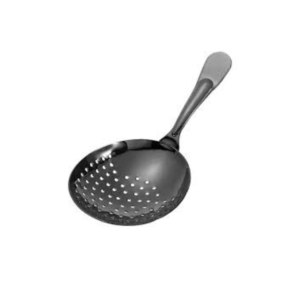 Porous Round Spoon - Black Plated - Image 2