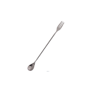 30cm Mirror Finish Barspoon with Fork - Image 3