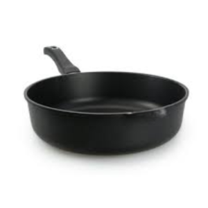 Aluminium Non-Stick Deep Frying Pan with Double Screw Handle in Black Color, 24 cm - Image 3