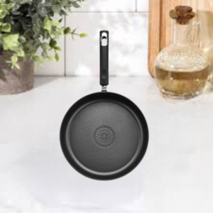 Reina Series Aluminum Non-Stick Deep Frying Pan and Induction Bottom in Black Color, 24 cm - Image 2