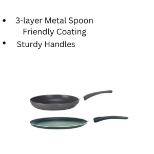 PRESTIGE MPP10180 3L+2L COMBI COOKERS+TAWA 25CM+FRYPAN 18CM - Image 3