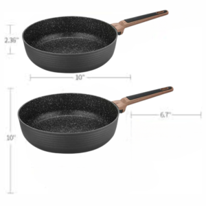 Diamond Series Aluminum Non-Stock Deep Frying Pan with Induction Bottom, 24 cm - Image 4