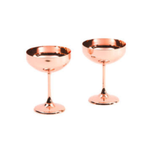 Copper Plated Margarita Glass with Wheat Ear - Image 4