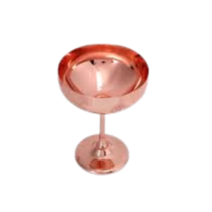 Copper Plated Margarita Glass with Wheat Ear - Image 5