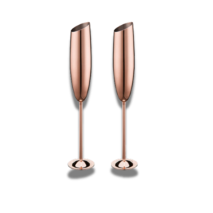 Copper Plated Bevel Champagne Glass - Image 3