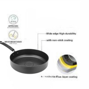 Reina Series Aluminum Non-Stick Deep Frying Pan with Induction Bottom, 26 cm - Image 3
