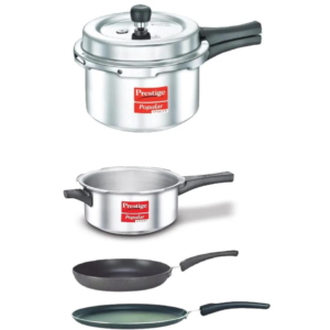 PRESTIGE MPP10180 3L+2L COMBI COOKERS+TAWA 25CM+FRYPAN 18CM - Image 2