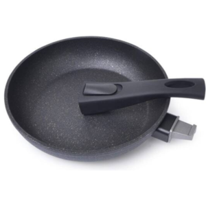 Black Cosmic Aluminum Non Stick Frying Pan with Detachable Handle and Induction Bottom, 20 cm - Image 2