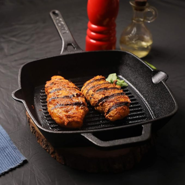 "Versatile Pan" "Cast Iron" "Comfortable Fry" "Eco K" "Ergonomic Fry" "Grill Pan"