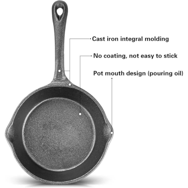 "Sleek Design" "Versatile Pan" "Cast Pot" "Fry Pan" "sleek black"