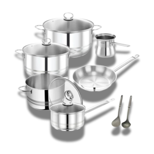 Prestige PR80980 9Pcs Stainless Steel Cookware Set Induction Silver - Image 4