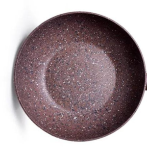 Magic Brown Series Aluminium Non Stick Wok with Induction Bottom in Chocolate Color, 24 x 7 cm - Image 2