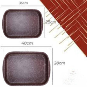 Aluminum Non-stick Roaster Pan in Brown Color, 30 x 22 x 6 cm - Image 3