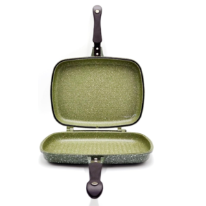Prestige Essential Granite 2.1L Foldable Flipping Grill, Double Frypan, Green - Image 3