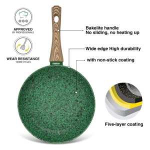 Malachite Series Aluminium Non-Stick Frying Pan with Induction Bottom, 24 cm - Image 5