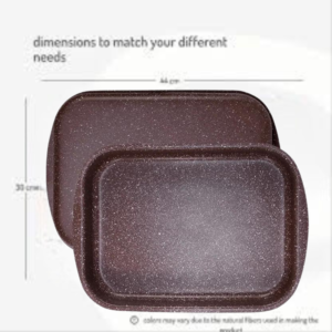 Aluminum Non-stick Roaster Pan in Brown Color, 30 x 22 x 6 cm - Image 2