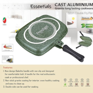 Prestige Essential Granite 2.1L Foldable Flipping Grill, Double Frypan, Green - Image 2