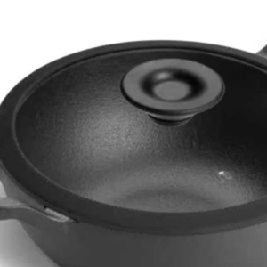 Prestige Cast Iron 20 cm Kadai With Glass Lid, Black - Image 2