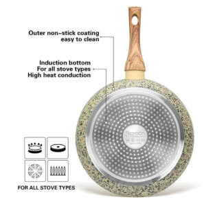 Crema Series Aluminium Non Stick Frying Pan with Induction Bottom, 20 cm - Image 3