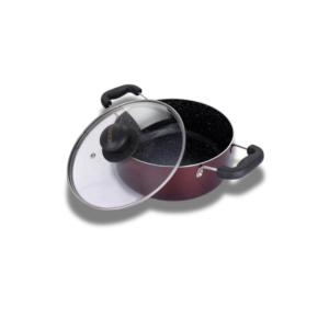 ARK Nonstick Induction Aluminium Casserole with Glass Lid, 26 cm - Image 3