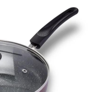 ARK Choice Nonstick Induction Aluminium Tapper Fry Pan with Glass Lid, 24 cm - Image 2