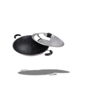 ARK Premium Marble Coated Non Stick Aluminium Appachatty with Stainless Steel Lid, 22 Cm - Image 2