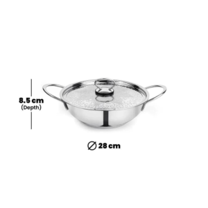 Pradeep Kadai With Stainless Steel Design Lid, 4.0 Liter - Image 2