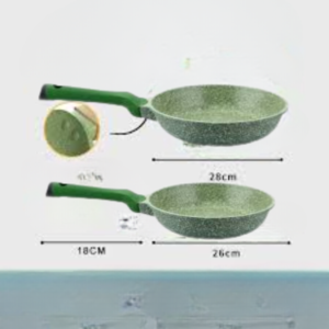 Prestige Aluminium Twin Fry Pan, Green - Image 2
