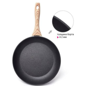 Black Cosmic Aluminum Non Stick Frying Pan with Induction Bottom, 28 cm - Image 3