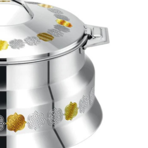 Pradeep Arah Stainless Steel Hot Pot Gold, 2000 ml - Image 2