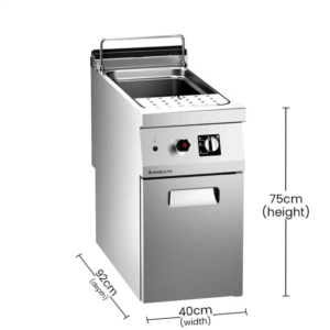 Angelo Po 0N1CP1GL Well Gas Pasta Cooker, Container Capacity 40 Liter, Gas power 14 kW, 40 X 92 X 75 cm - Image 3