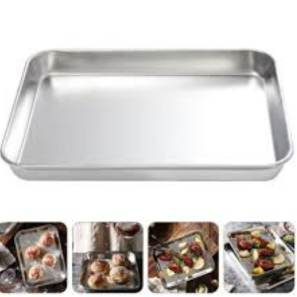"Roasting Dish" "Aluminium" "Dish Silver"