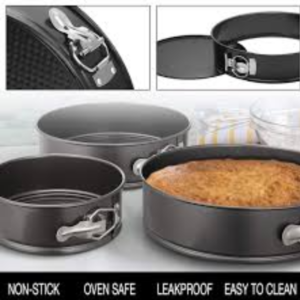 Springform Series Carbon Steel Non Stick Round Shape Cake Pan with Removable Bottom in Black Color, 26 x 6.8 cm - Image 4