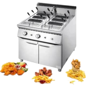 THS Gas Pasta Cooker With Cupboard 40 L + 40 L , L 80 x W 90 x H 85 cm, Stainless Steel Finish - Image 2