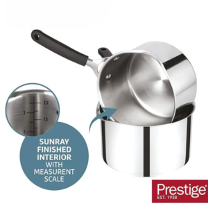 Prestige Stainless Steel 18 cm Sauce Pan With Glass Lid - Image 3