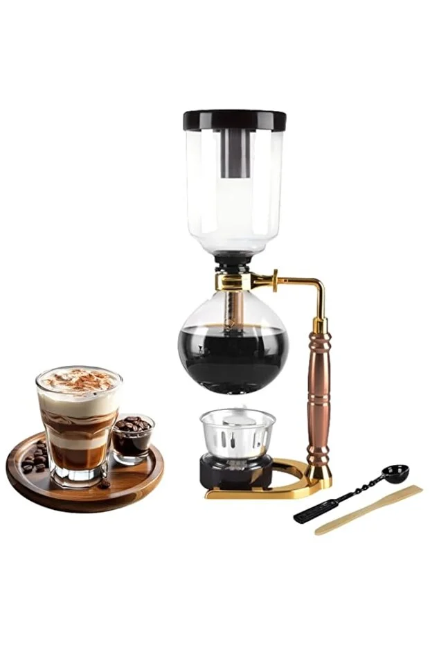 SYPHON COFFEE MAKER WITH GOLD HANLDE (SMALL) 