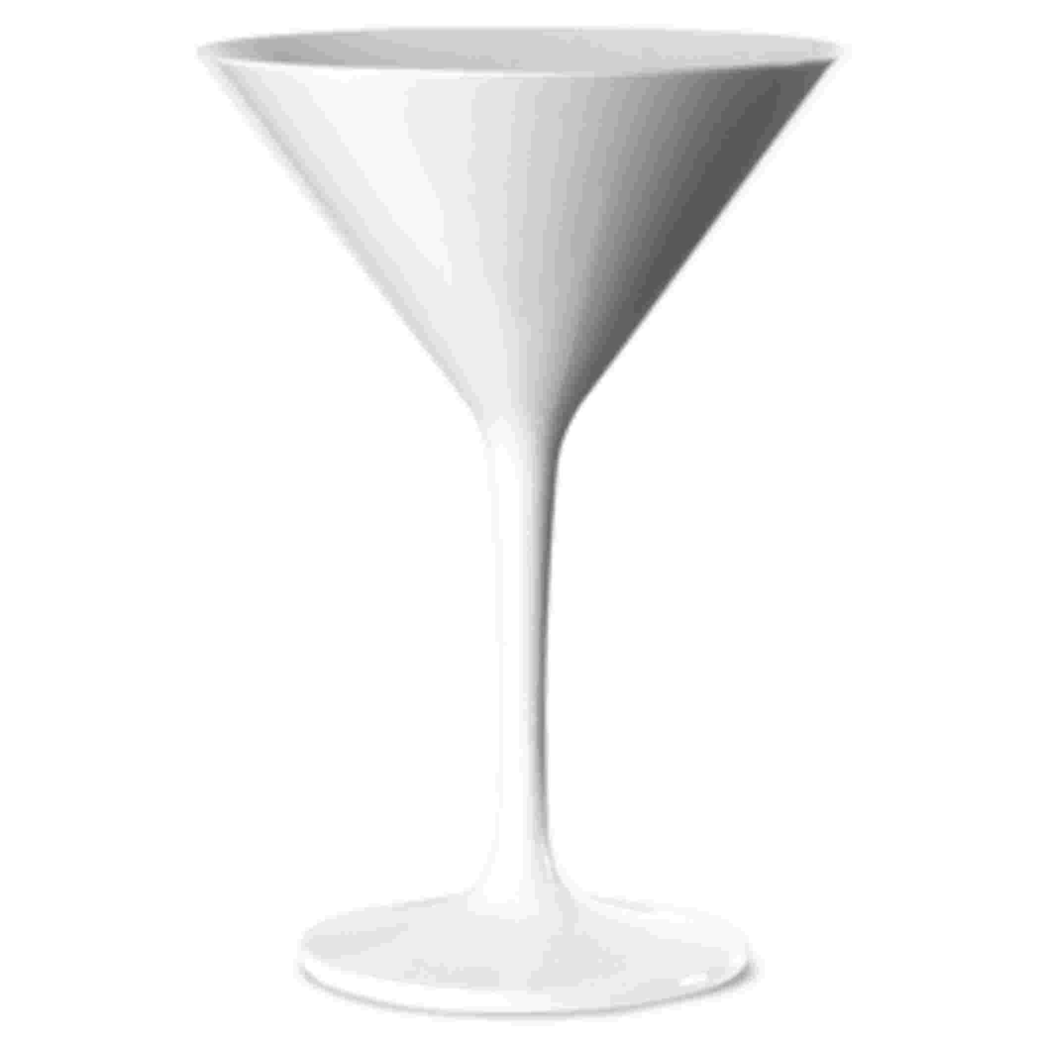 POLYCARBONATE PREMIUM MARTINI GLASS 280 ML WHITE