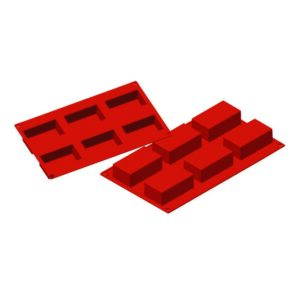 FINANCIERS - SILICONE BAKING MOULD -D 81X45 X H 30mm - 6 CUPS 6*105ml