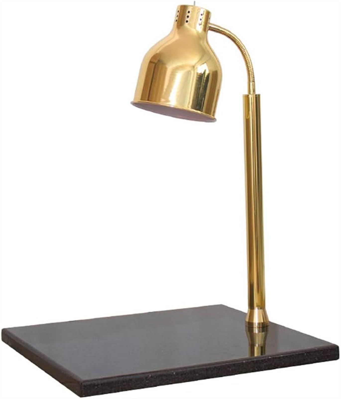 Stainless Steel Gold Heating Lamp Single with Black Marble Base 550*500*h750mm