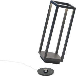 Cordless Table Lamp Set of 2 Gray for Bar and Dining