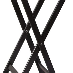 Foldable Wooden Tray Stand, Acacia Wood 32-Inch (black)